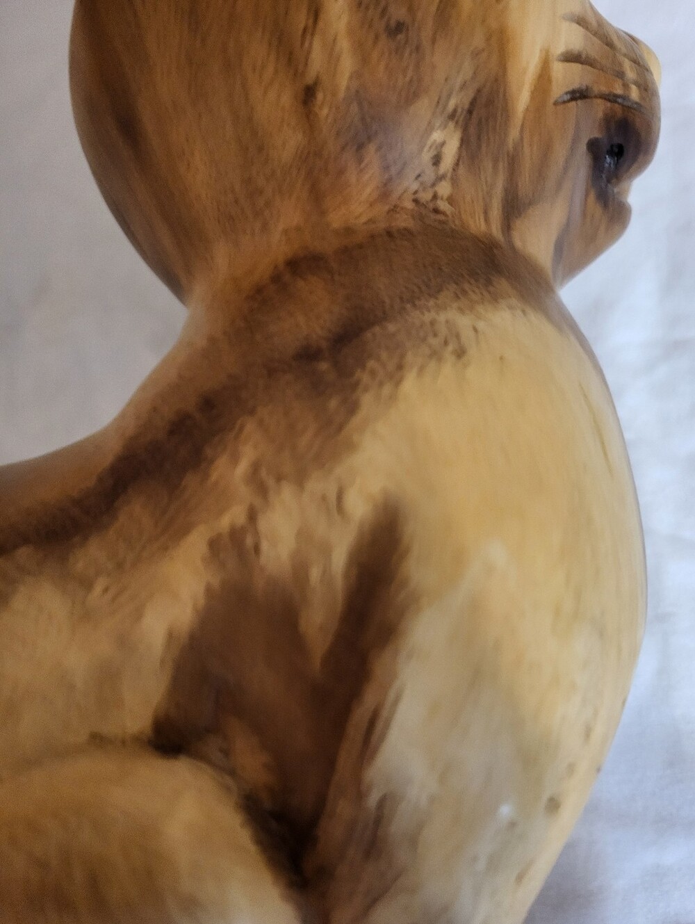 Handcarved Wooden 12 x 5.5 x 4.5 In. Cat Statue Figurine Decor - Picture 12 of 15